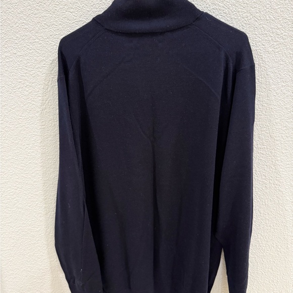 Brooks Brothers Men's Dark Blue Zip-Up Sweater - Picture 6 of 6